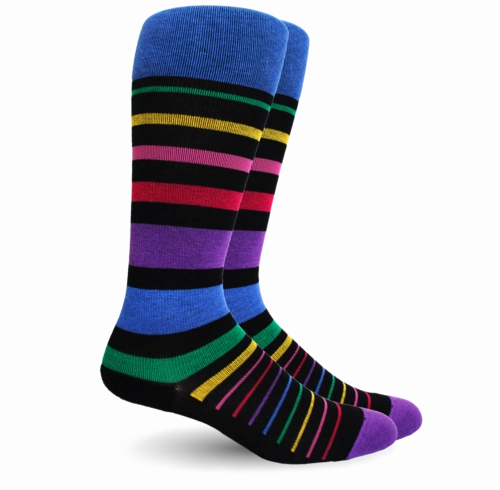 Dr. Segal Stripe Cotton Black Multi Energy Compression Socks - 15-20Mmhg Best Seller Discount Shop Smart Save
