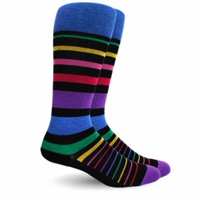 Dr. Segal Stripe Cotton Black Multi Energy Compression Socks - 15-20Mmhg Limited Edition Offer