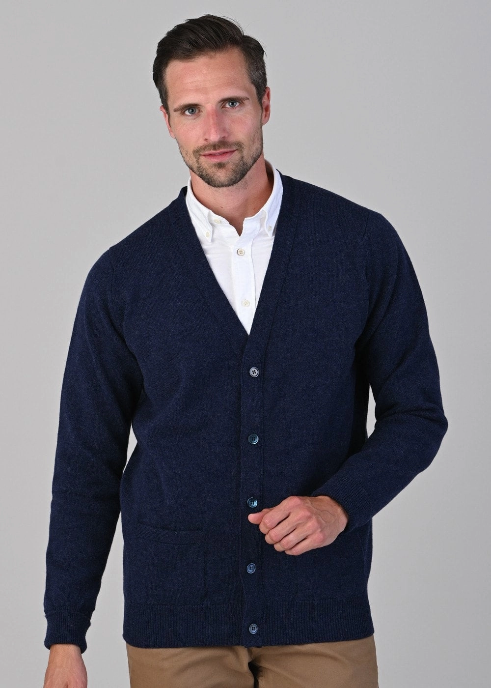 Rob 2 Ply Lambswool Cardigan Special Price Today Limited Time Sale