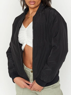 Zip Up Baseball Collar Jacket With Pockets Price Drop Alert Dont Miss Big Savings