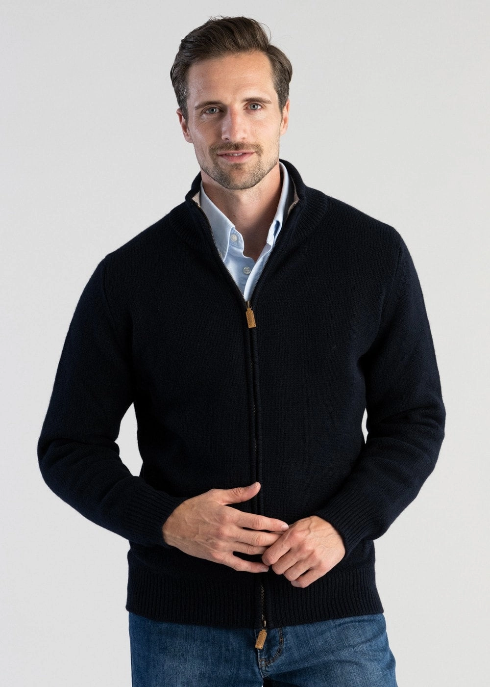 Lambswool 4 Ply Plain Jacket Trending Now Discount