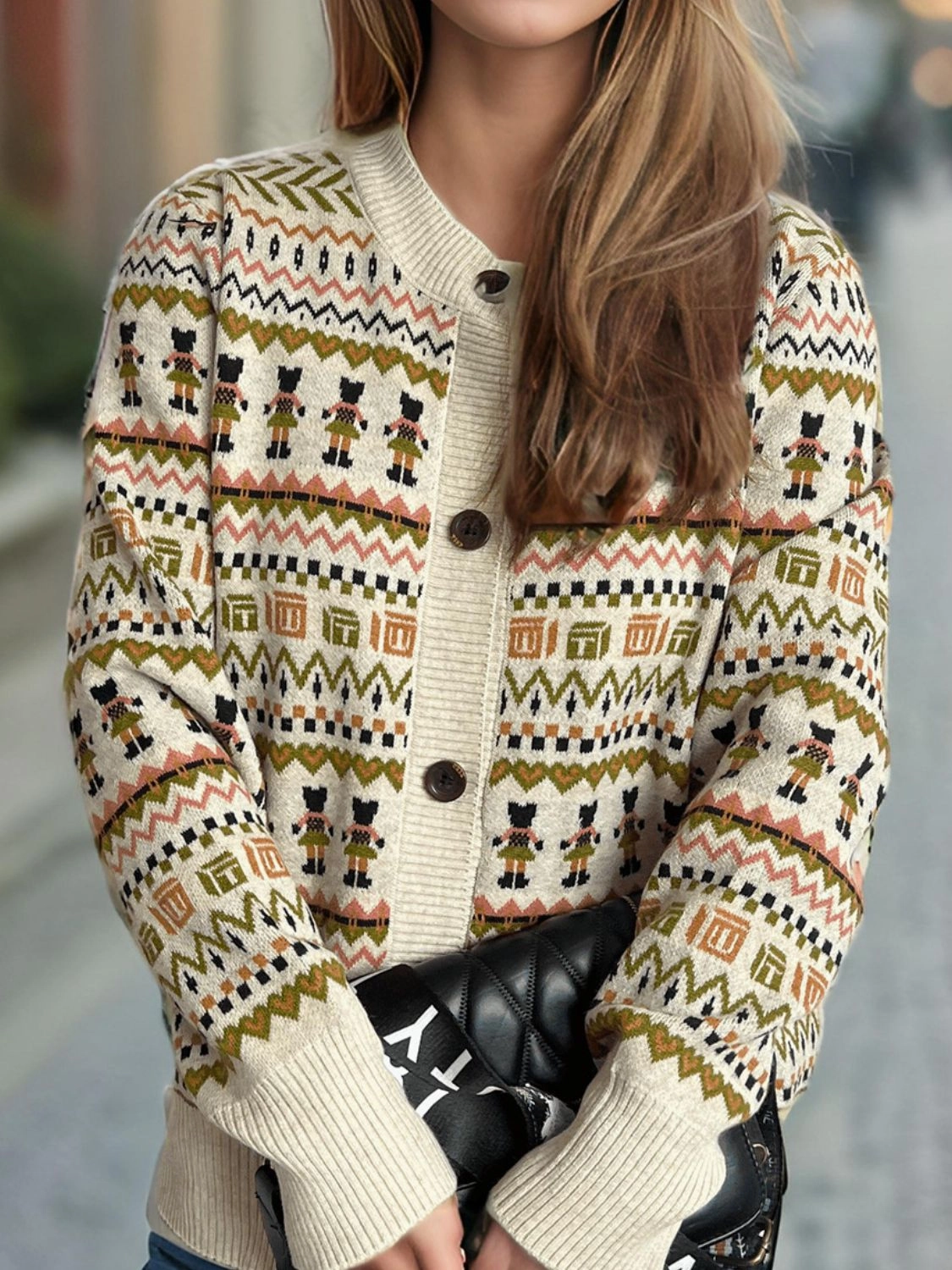 Special Price Offer Sweet Deal Inside Graphic Button Down Long Sleeve Cardigan