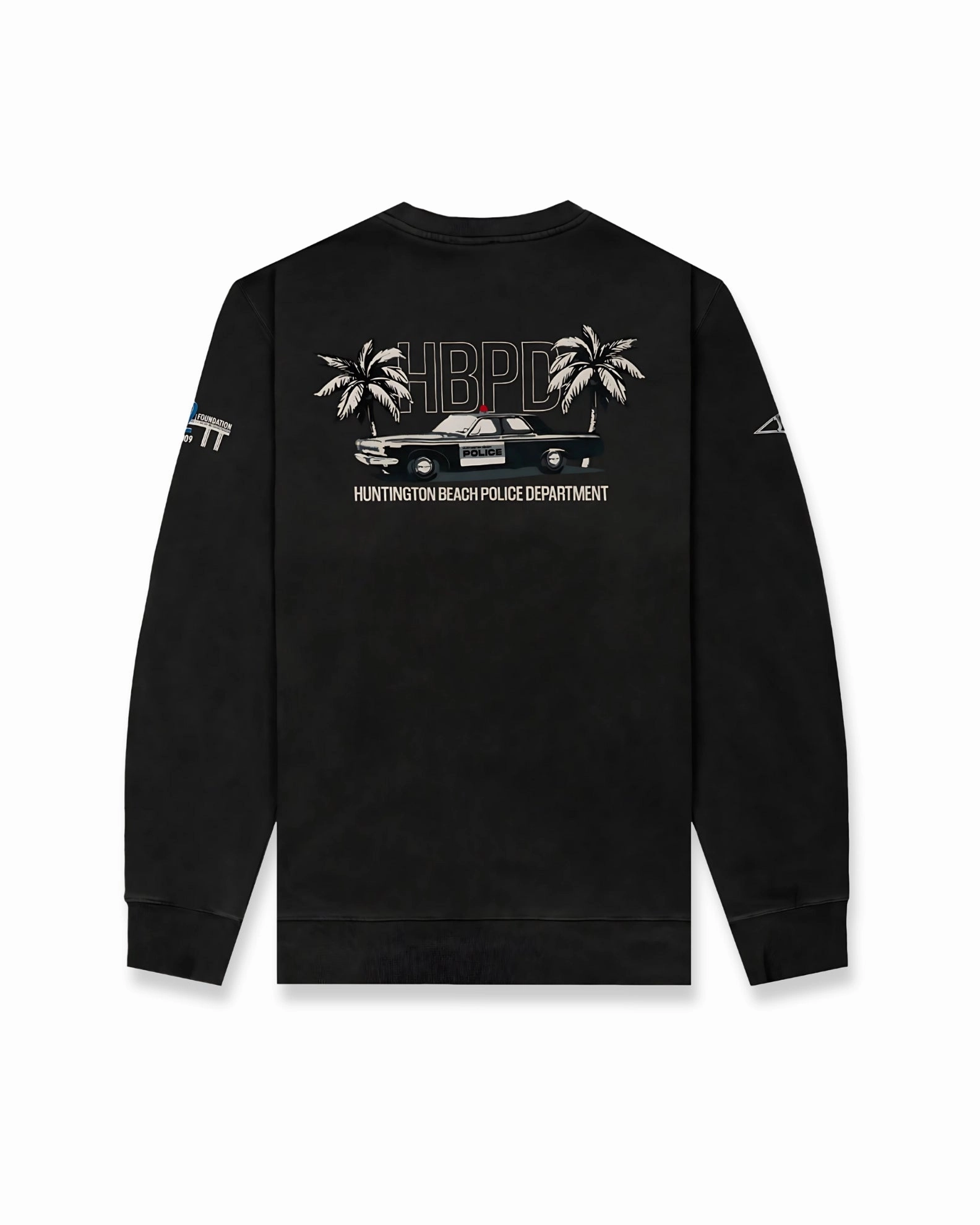 Hbpd Police Palms Pigment Crewneck - Black Grab It Before Gone New Arrival Discount