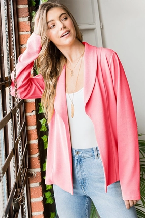 Heimish Open Front Long Sleeve Blazer MustHave Gift Ideas Hot Sale Alert
