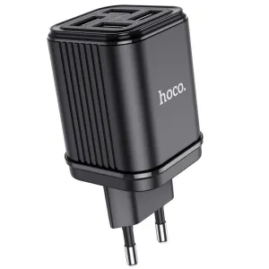 Hoco C84A Resolute Eu Plug Wall Charger - Black Todays Trending Deals