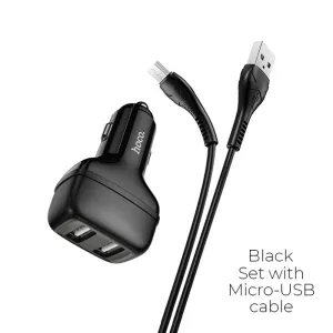 Hot Offer Inside Sale Ending Soon Hoco Z36 Leader Car Charger Dual Port Set With Micro Usb Cable