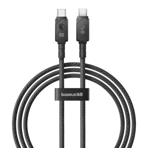 Shop Hot Picks Baseus Unbreakable Series Fast Charging Data Cable Type-C To Type-C 100W 1M Cluster Black