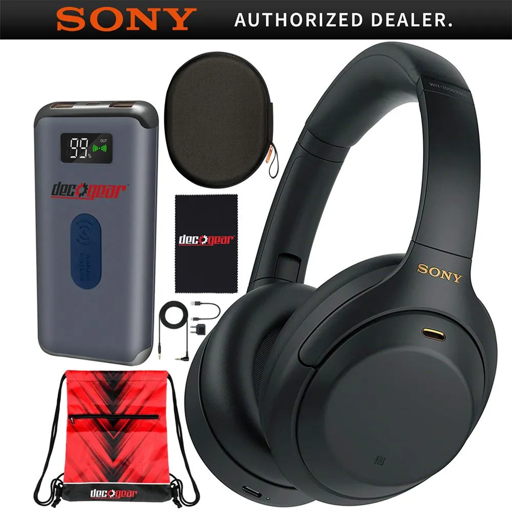 Sony Wh-1000Xm4 Wireless Noise Cancelling Headphones With Hands Free Mic Black Bundle Flash Sale Now