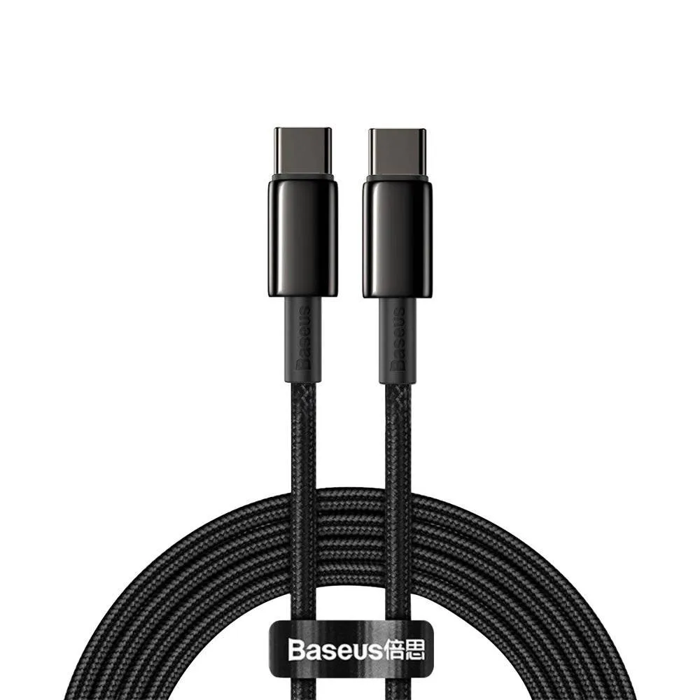 Mega Online Discount Save Today Event Baseus Tungsten Gold Type-C To Type-C Cable Pd 2.0 100W 2M Black