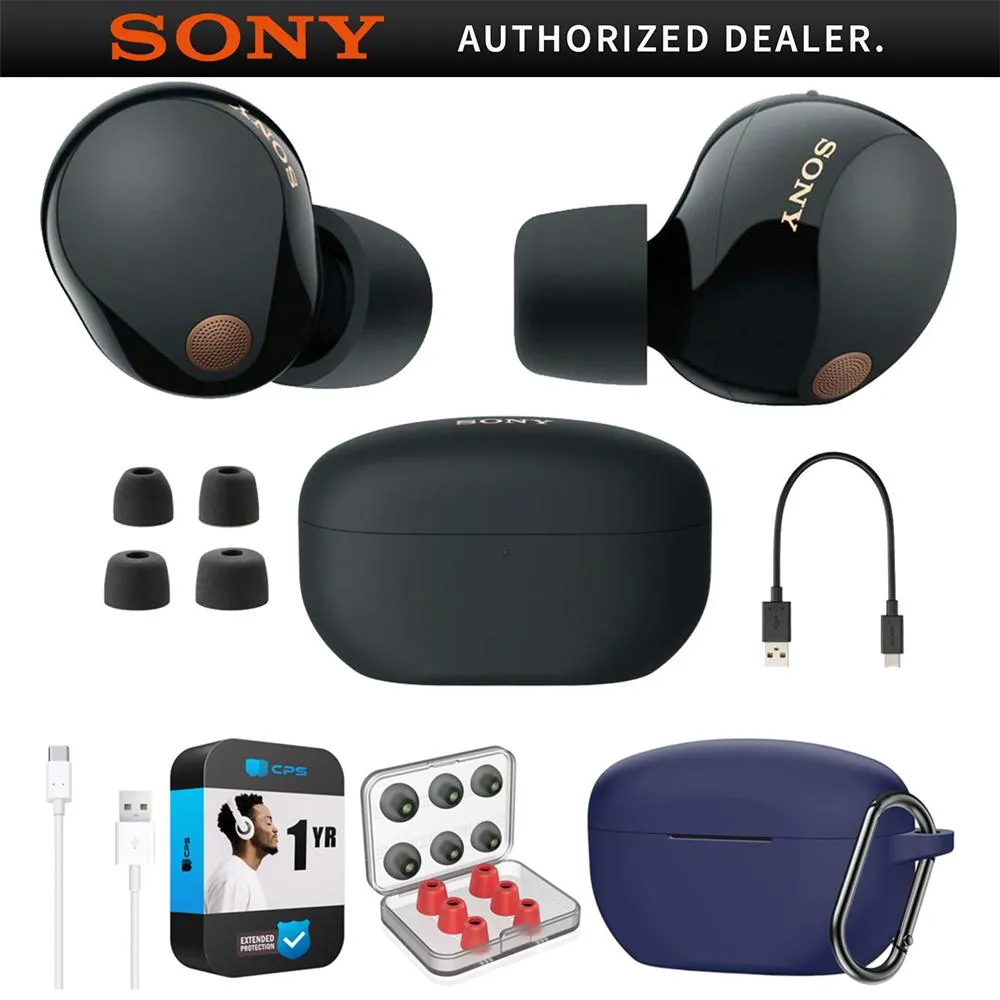 Sony Noise Canceling Truly Wireless Earbuds, Black   Accessories   Warranty Bundle MustHave Deals Shop Grab Now