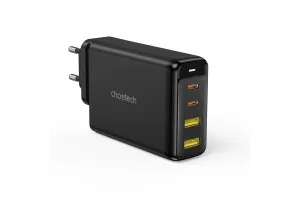 Hot Deal Alert Choetech Pd6005 140W 4 Port Quick Charging Gan Wall Charger Eu Black