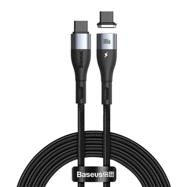 Baseus Magnetic Type C To Type C 100W Fast Charging Data Cable 1.5M Exclusive Holiday Deal Instant Savings Inside