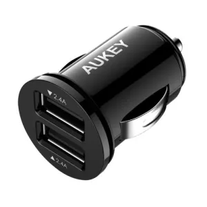 Aukey Cc-S1 Universal True Aipower 24W 4.8A Dual Port Car Charger Flash Discount Today