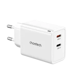 Dont Miss Todays Deal Mega Hot Offer Choetech Pd6013 Dual Type-C Gan Pd65W Wall Charger - White