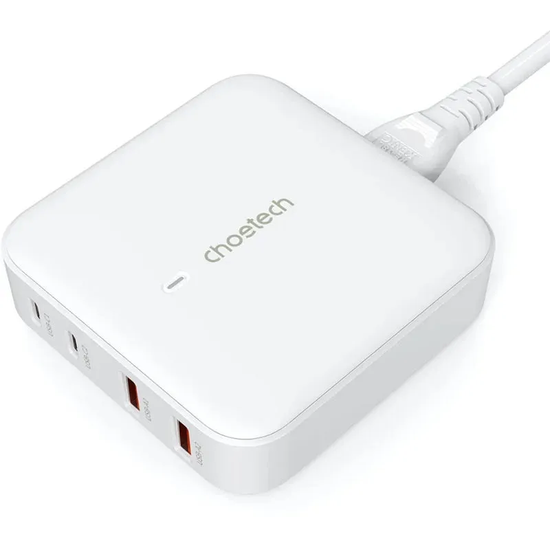 Choetech Pd8008 Gan 100W 4 Ports Desktop Charger White Perfect Gift Offer MustShop Sale