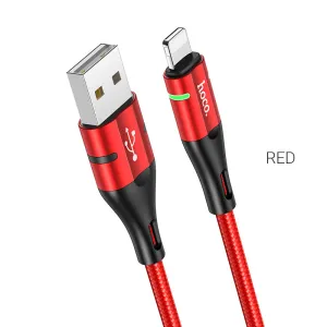 Exclusive Holiday Deal Todays Mega Savings Hoco U93 Shadow Usb To Lightning  Charging Data Sync Cable - Red