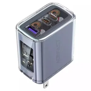 Acefast A47 Fast Charge Wall Charger Pd65W Gan (2Xusb-C Usb-A) Us Mica Gray Clearance Steal Today Clearance Sale Now