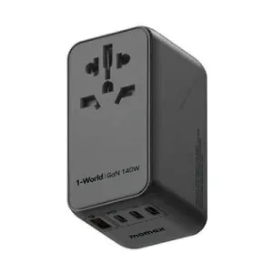 Momax 1-World Universal 4-Port Travel Gan Charger 140W   Usb-C Cable Surprise Offer Now Exclusive Savings Event