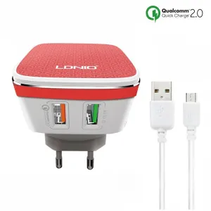 Limited Offer Alert Exclusive Holiday Deal Ldnio A2405Q Qualcomm 2.0 Quick Charger With Micro Usb Cable