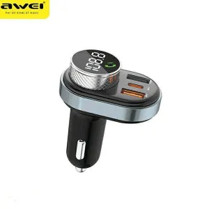 Awei C-843 Fast Car Charger With Fm & Bluetooth Call Price Drop Today