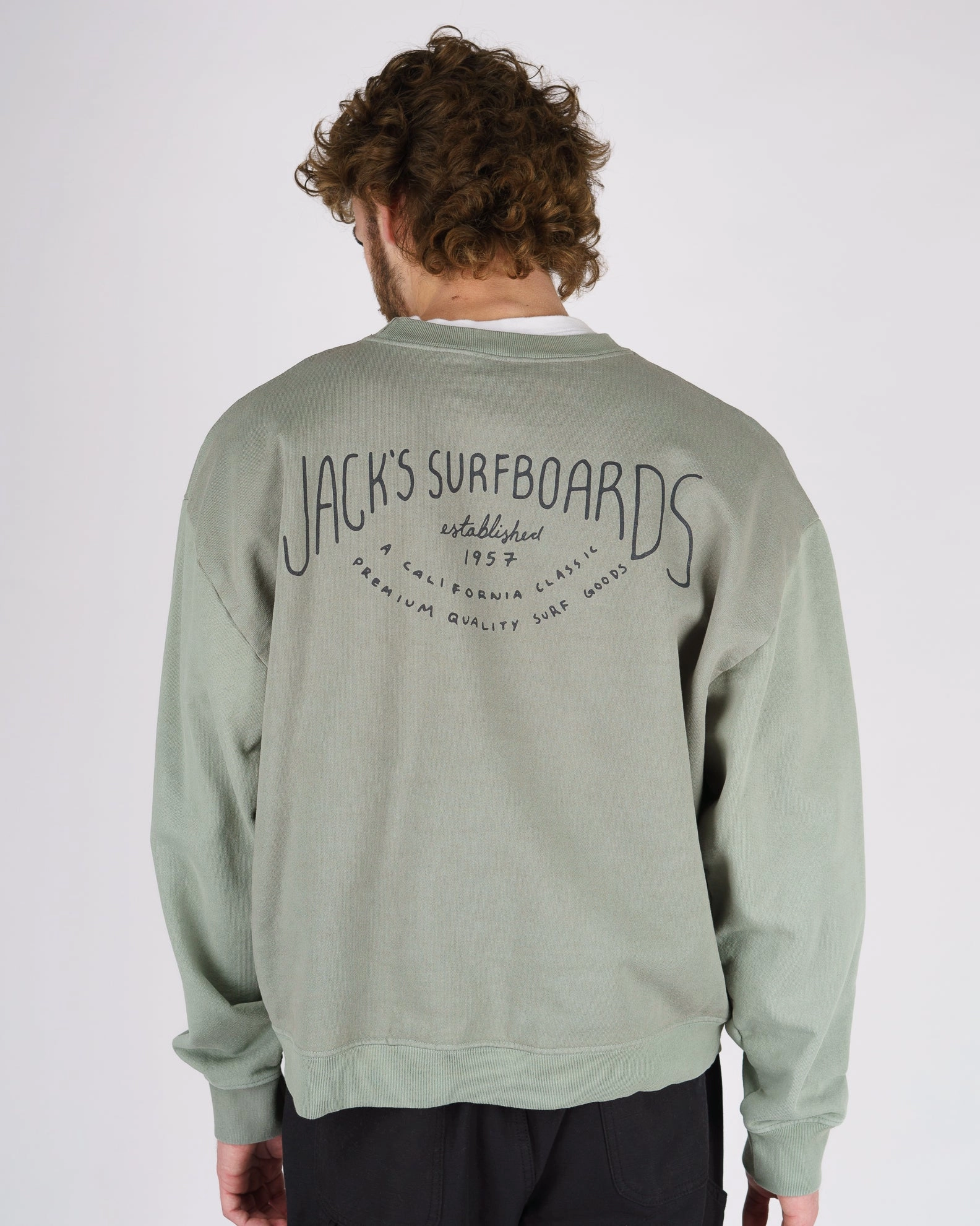 Crescent Heavyweight Crewneck - Sage Shop Grab Savings