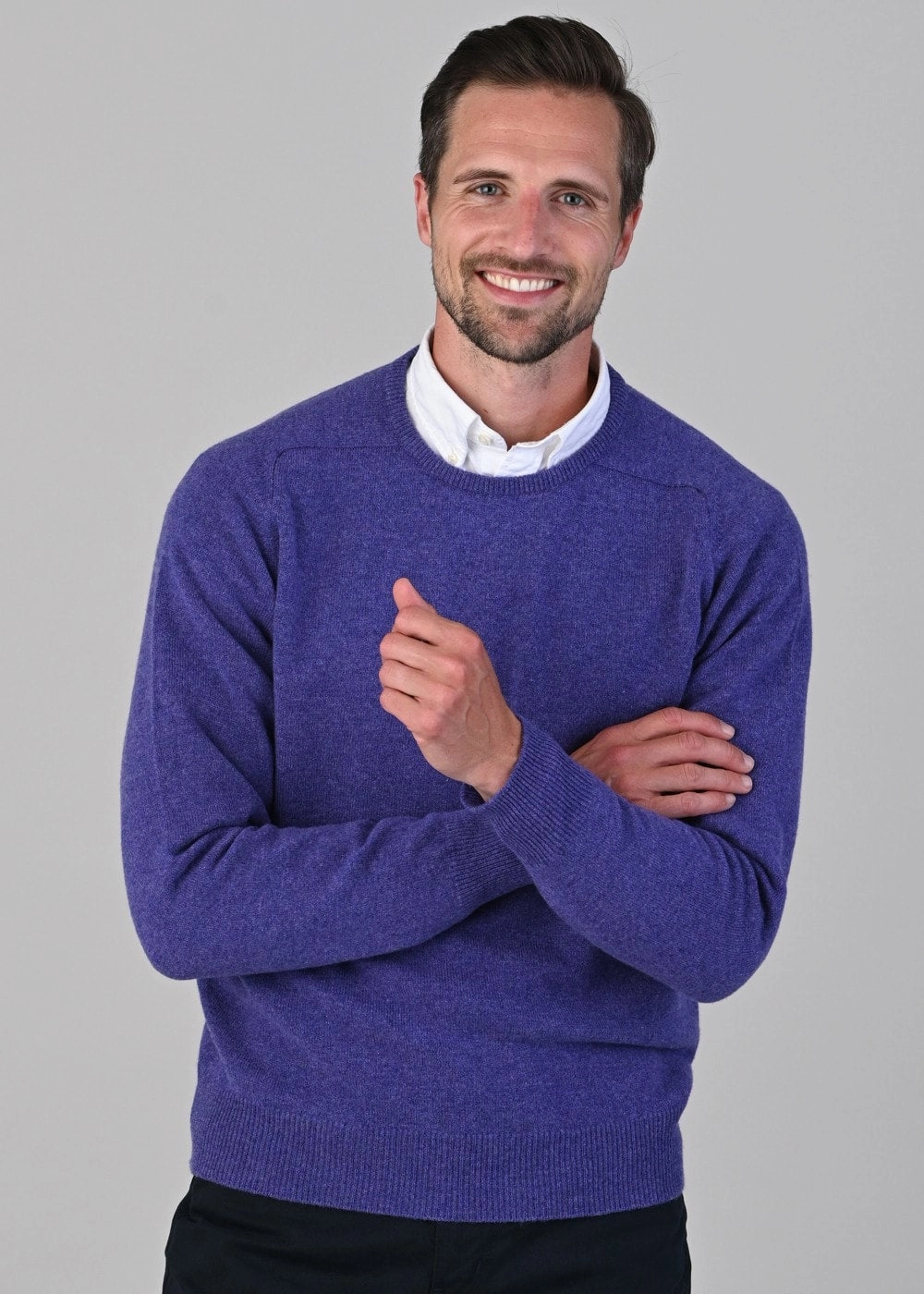 Perfect Gift Offer Leven 2 Ply Lambswool Crew Neck Plus Size