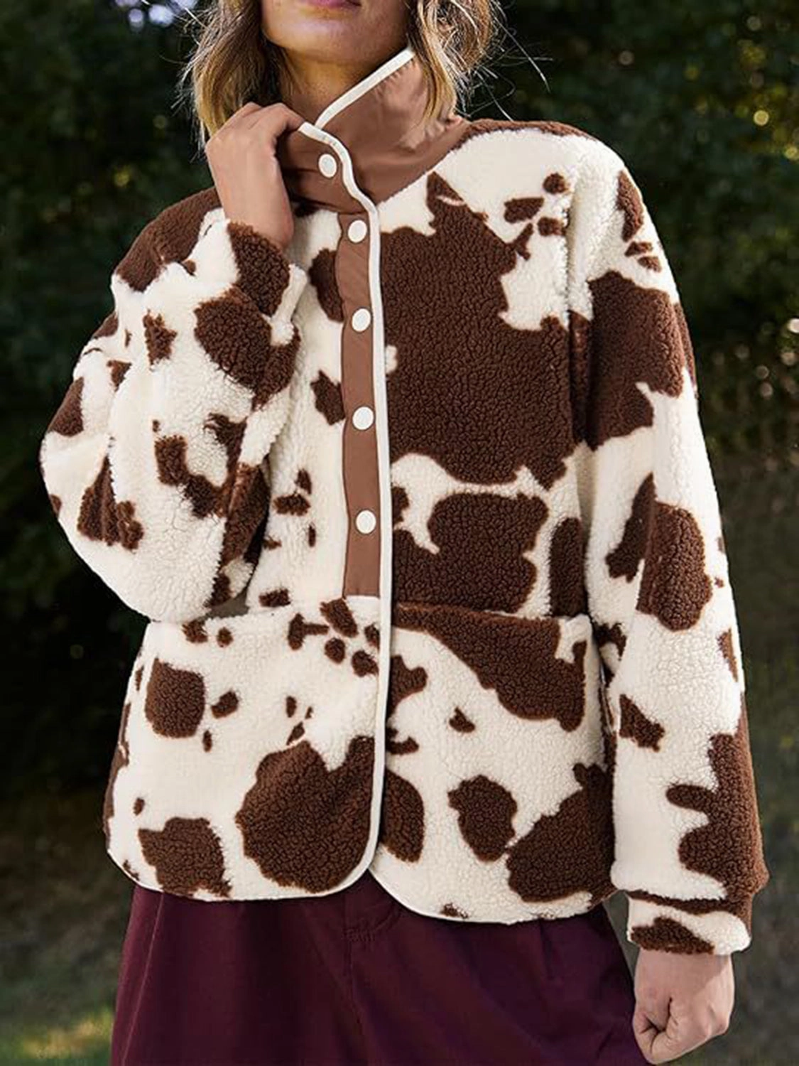 Flash Deal Today Deal Frenzy Today Pocketed Half Snap Sherpa Jacket