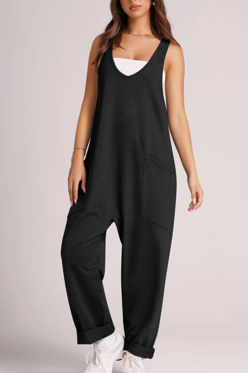 MustShop Sale Online Exclusive Deal Lovelet V-Neck Wide Strap Overalls