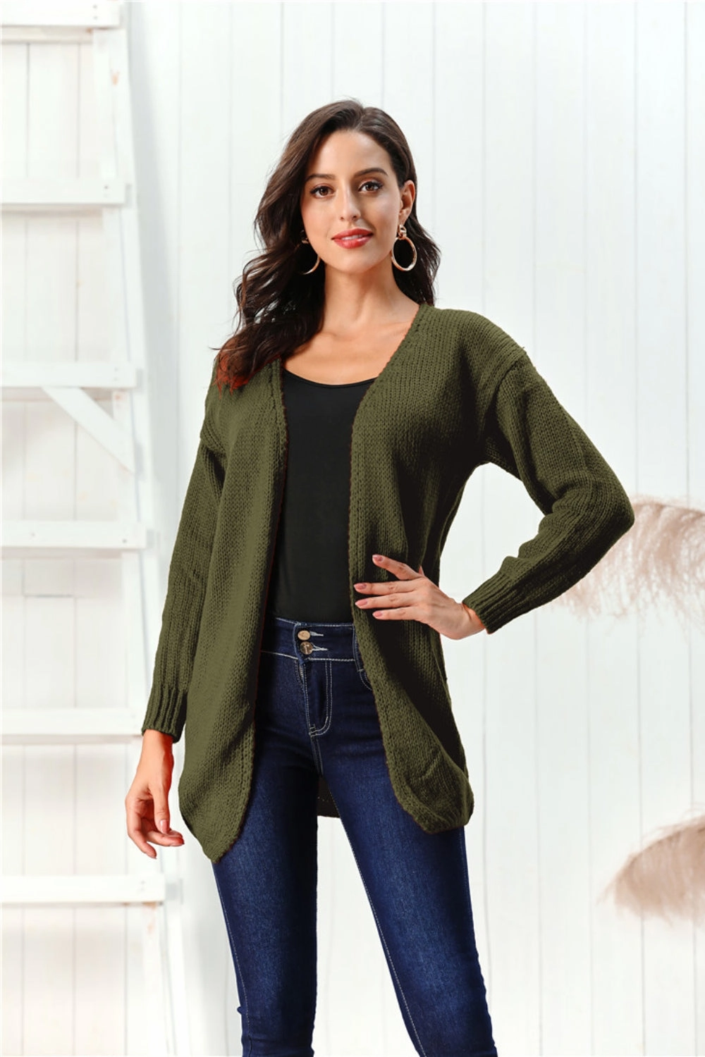 Open Front Long Sleeve Cardigan Save Today Only
