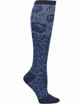 Comfortiva Compression Sock - Navy Damask-Ac00017S Limited Stock Offer