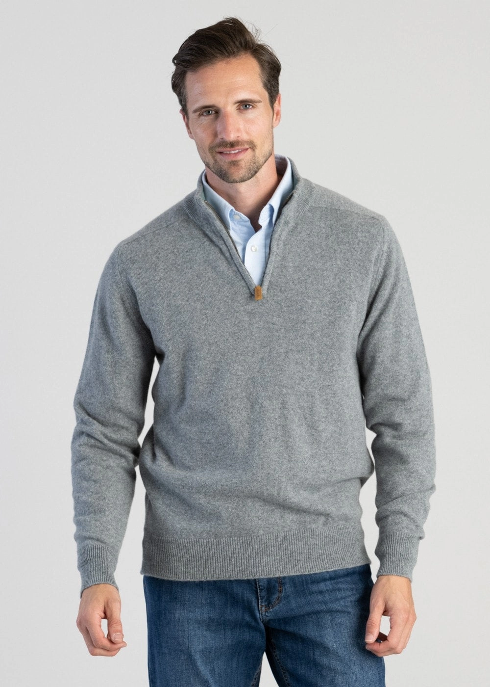 Instant Discount Surprise Discount Today Cashmere 2 Ply Zip Neck Sweater