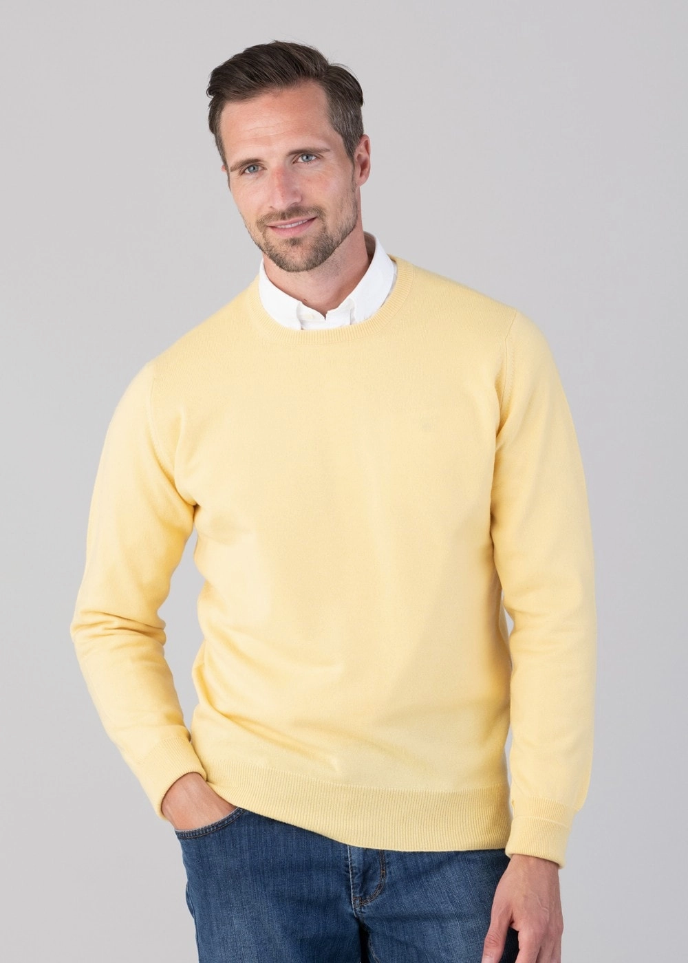 Shop Save Big Oxton 1 Ply Cashmere Crew Neck