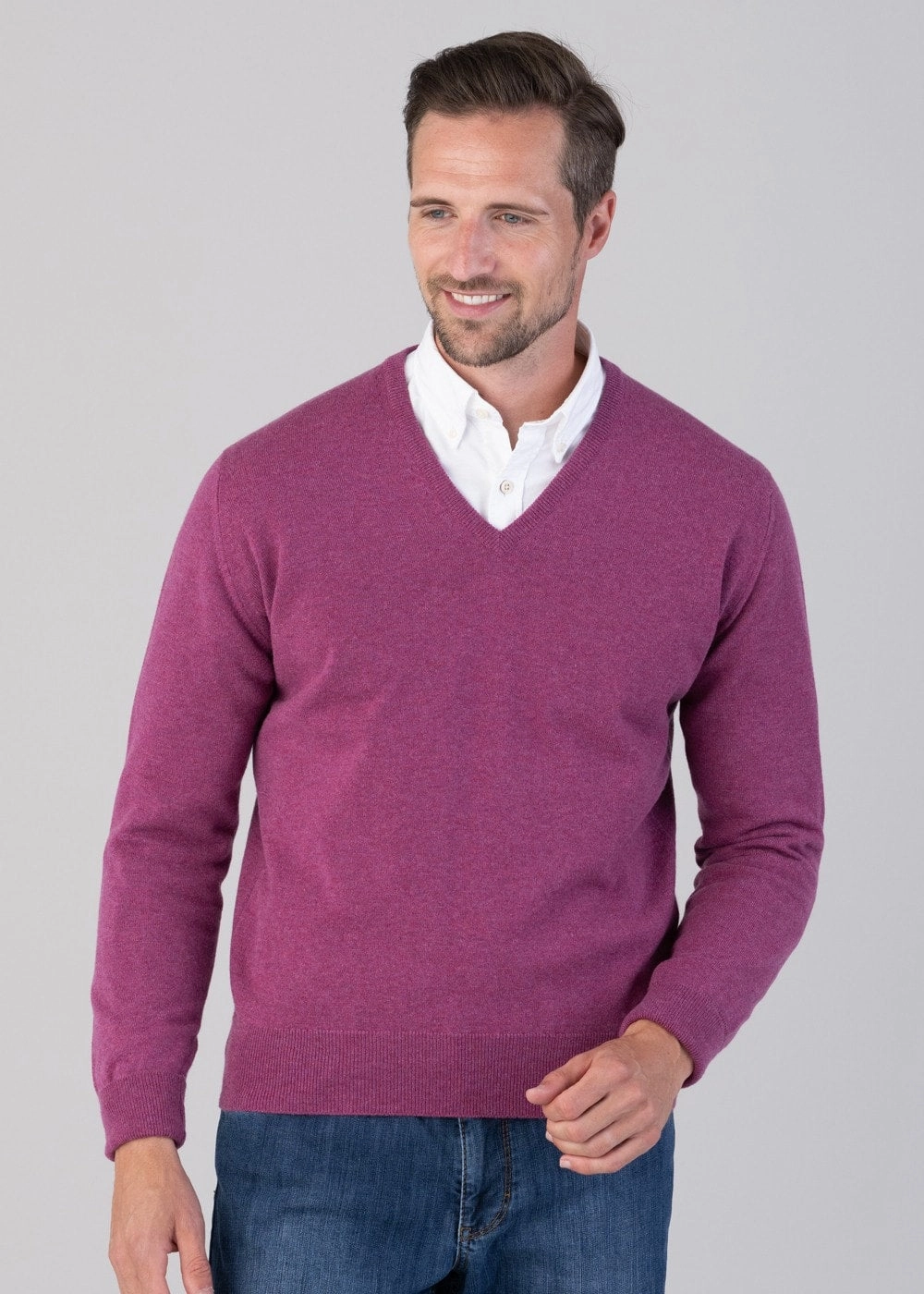 Oxton 1 Ply Cashmere V-Neck Shop Smart Deals