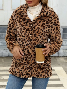 Hot Price Drop Button Up Drop Shoulder Fuzzy Jacket