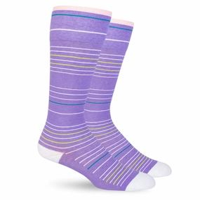 Flash Sale Now Hot Deal Alert Dr. Segal Purple Stripes Cotton Energy Compression Socks - 15-20Mmhg