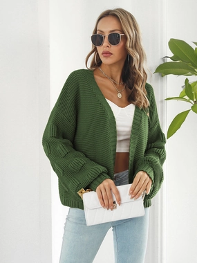 Open Front Ribbed Trim Cardigan Instant Savings Deal