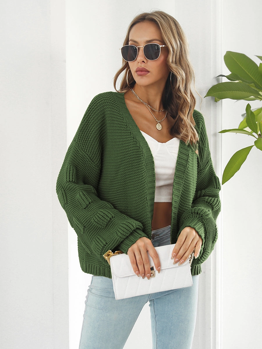 Open Front Ribbed Trim Cardigan Instant Savings Deal