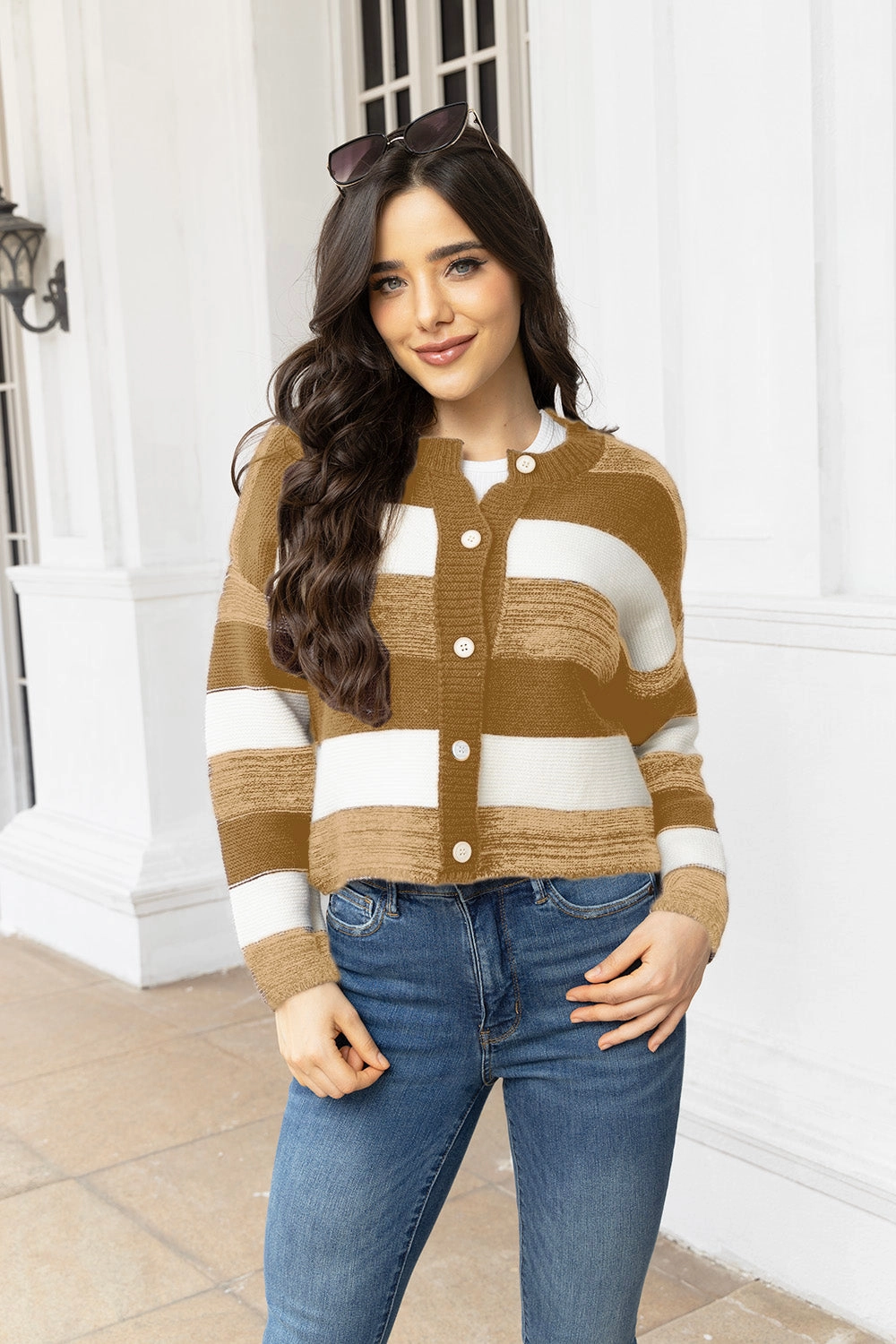 Flash Sale Alert Now Last Chance Steal Striped Button Up Long Sleeve Cardigan