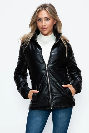 How Dare U Pocketed Zip Up Puffer Jacket With Removable Hood Hot Deal Alert Grab the Deal Now