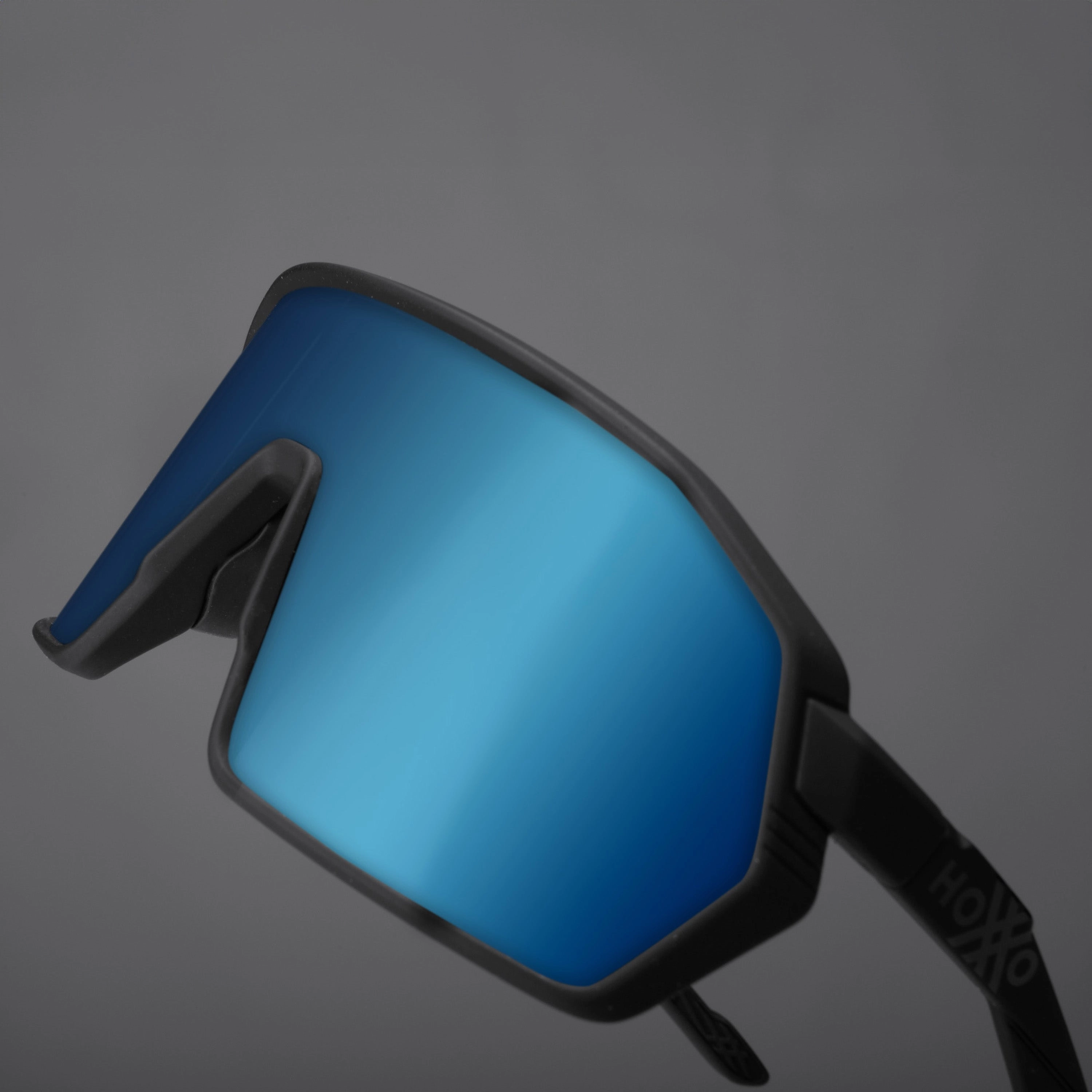 Hoxxo Tephra glasses with blue lens - Matte black 