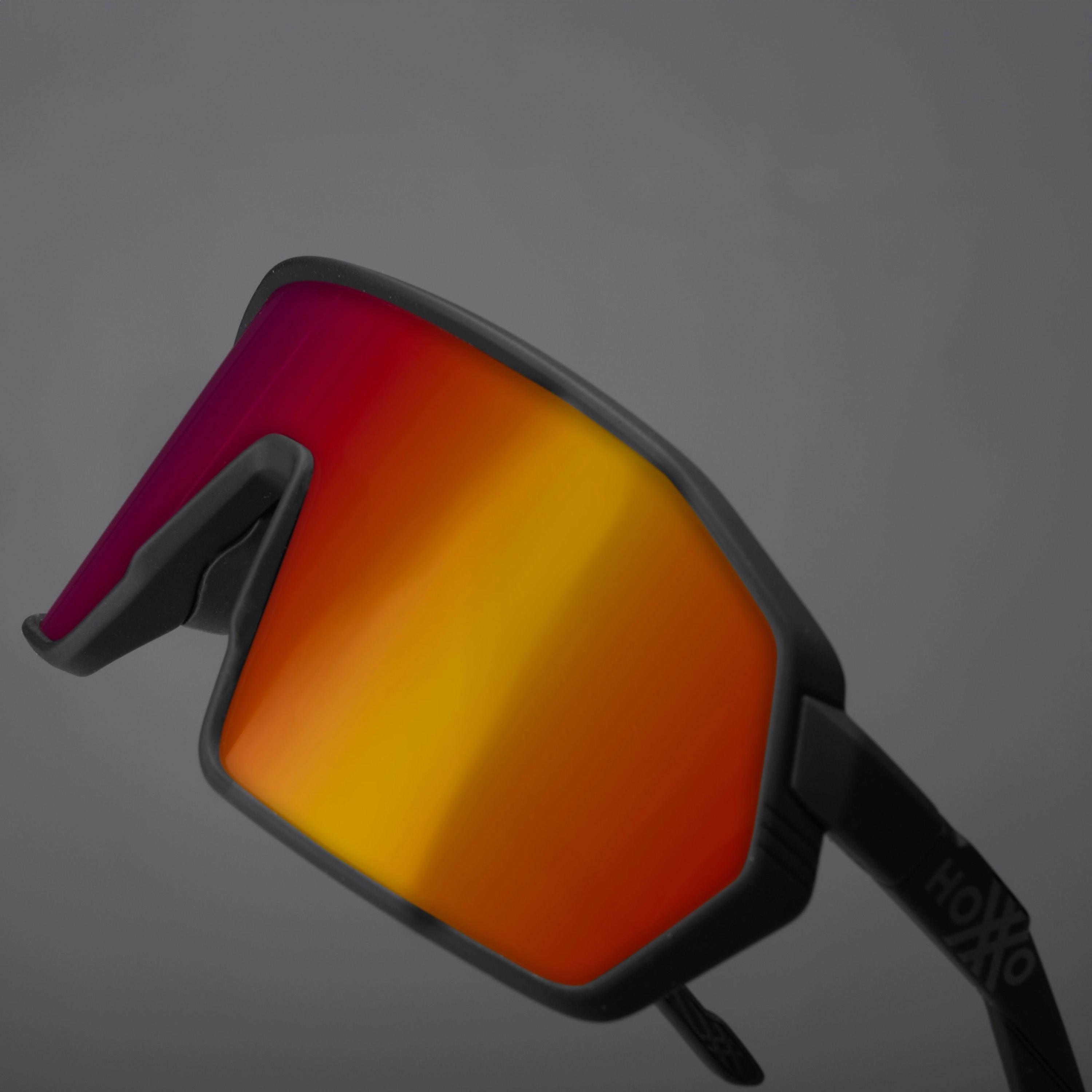 Hoxxo Tephra glasses with red lens - Matte black 