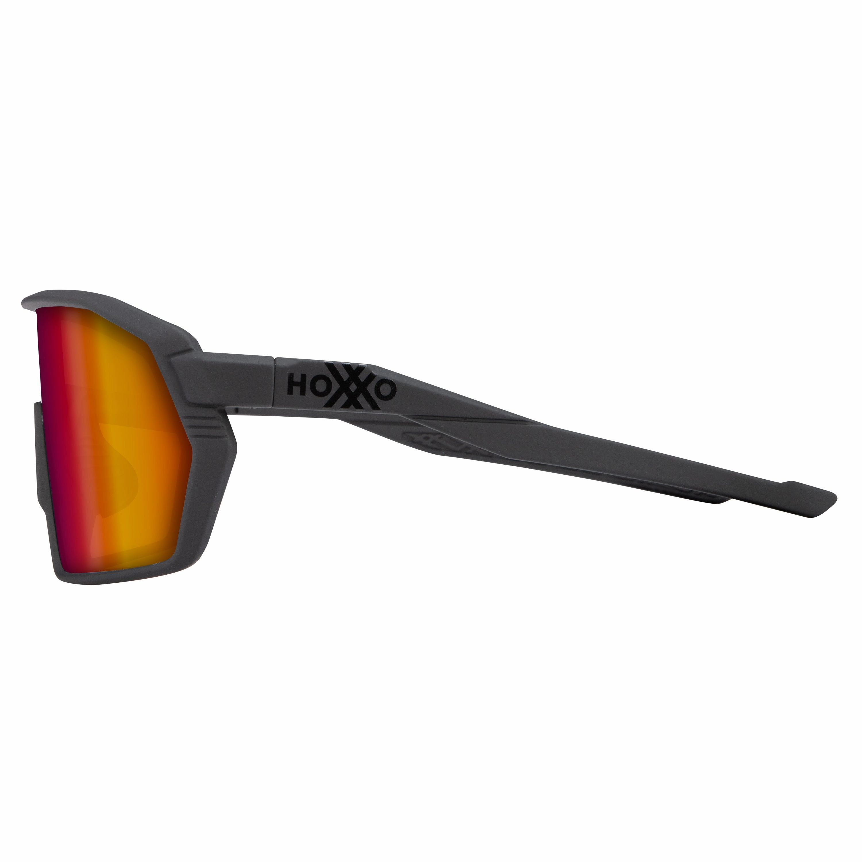 Hoxxo Tephra glasses with red lens - Matte black 