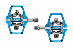 HT T1 Enduro Race Pedals Clipless with Platform Aluminum Marine Blue