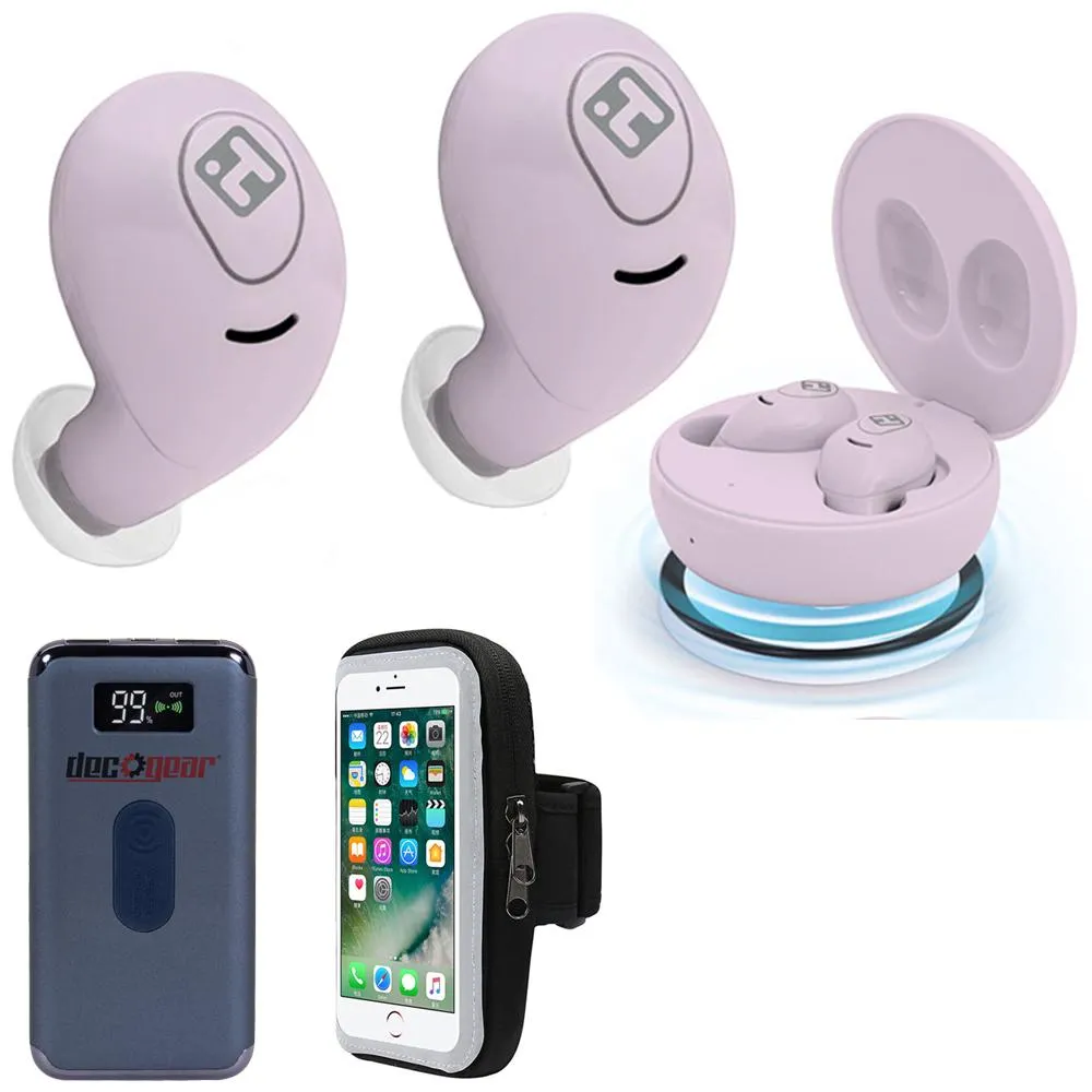 Exclusive Online Deal Trending Now Discount Ihome Hm-Au-Be-200-Pk Ihome Xt-59 True Wireless Earbuds, Pink W/ Accessories Bundle