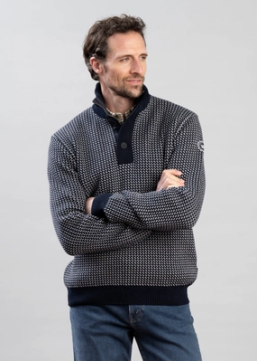 Ingvar T-Neck Windproof Jacquard Sweater Daily Special Offer Instant Discount