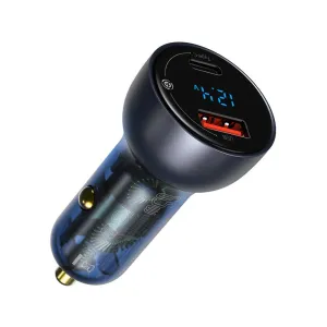 Online Exclusive Savings Exclusive Online Discount Baseus 65W Digital Display Qc Pps Dual Quick Car Charger - Gray