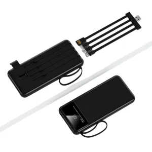 Dont Wait Save Today 10000Mah Powerbank With 4 Detachable Built-In Cables & Mobile Stand