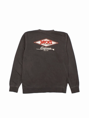 Shop Smart Save Cal Diamond Pigment Crewneck Sweatshirt - Black