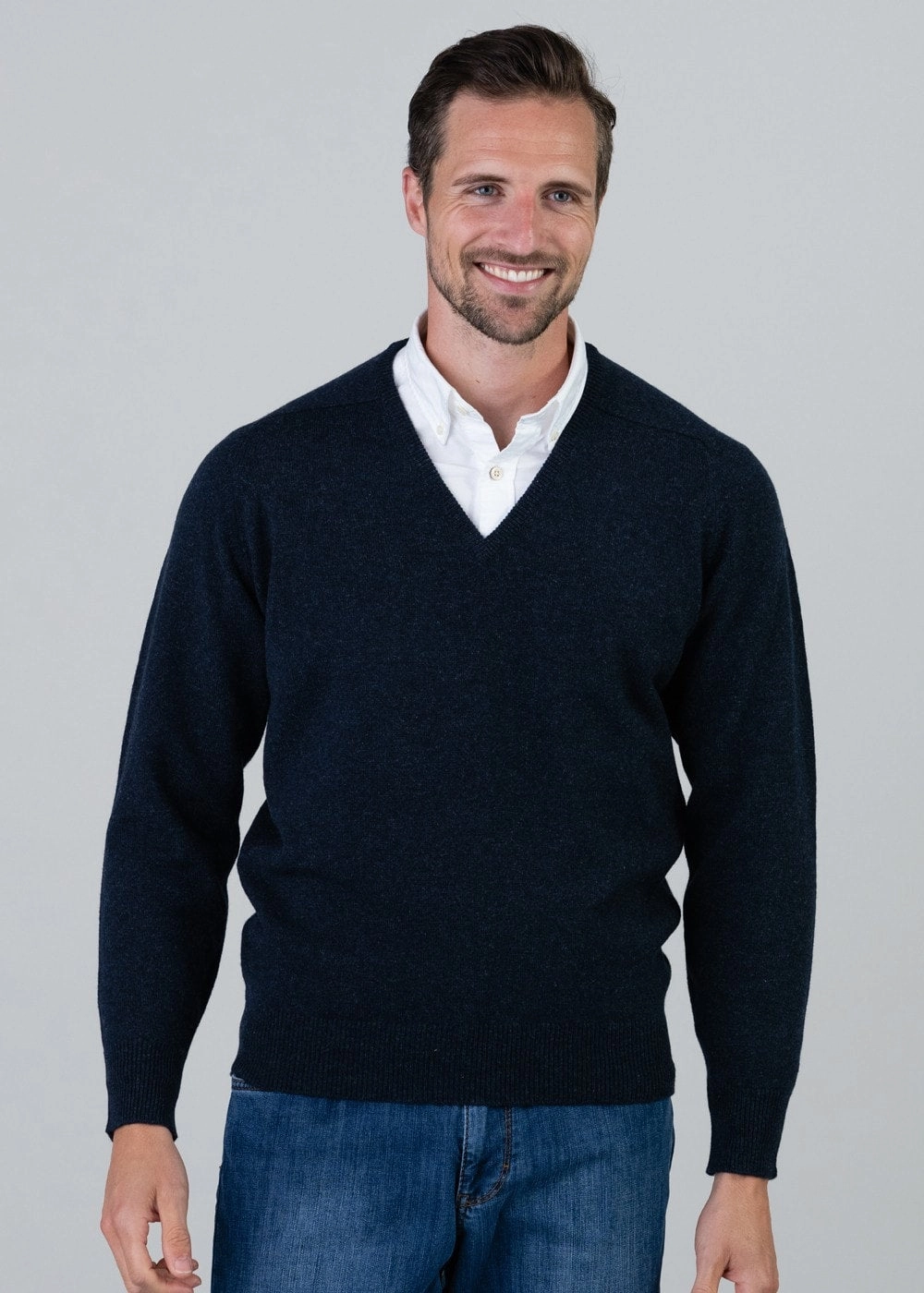 Leven 2 Ply Lambswool V-Neck Plus Size Clearance Alert Now
