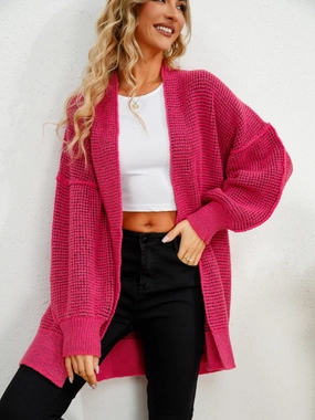 Open Front Dropped Shoulder Cardigan Flash Sale Now
